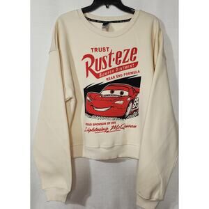 Lightning McQueen white sweatshirt women size Large
